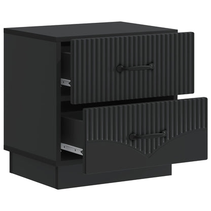 Bedside Cabinet Black 43 x 34.5 x 44.5 cm Engineered Wood