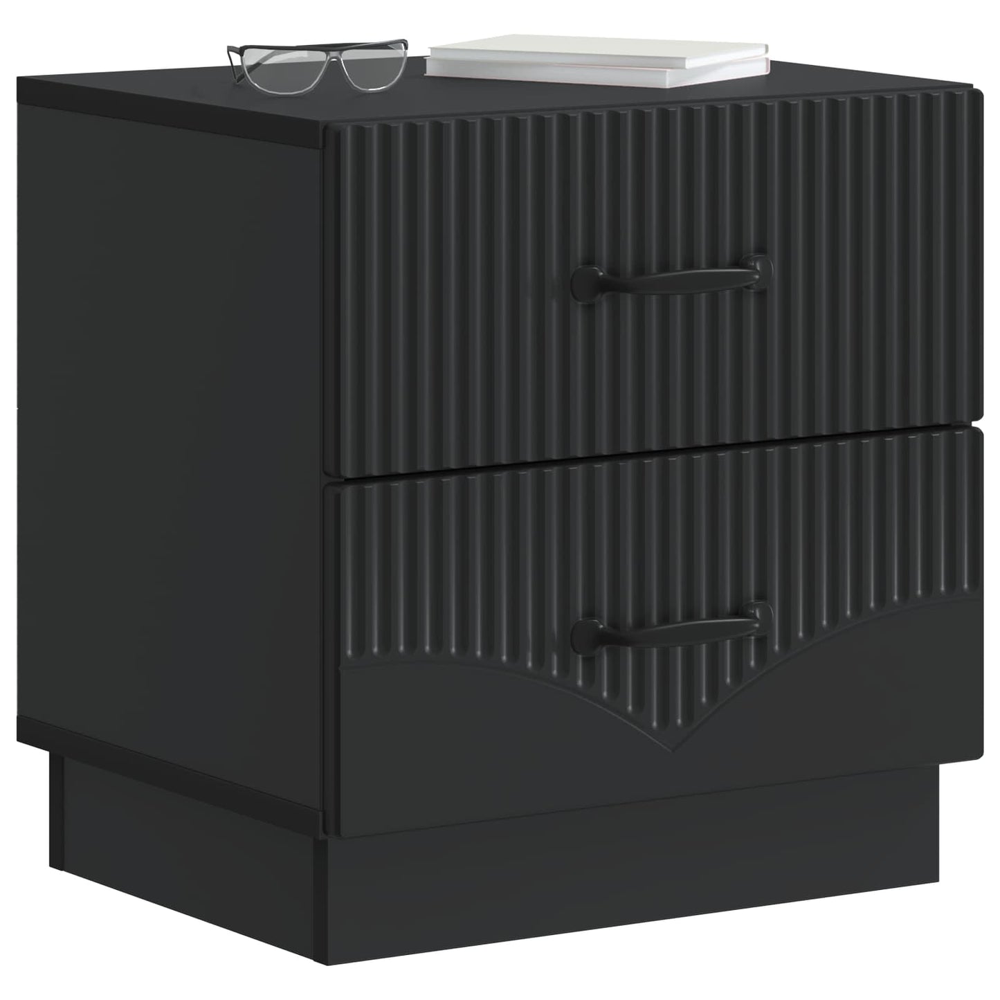 Bedside Cabinet Black 43 x 34.5 x 44.5 cm Engineered Wood