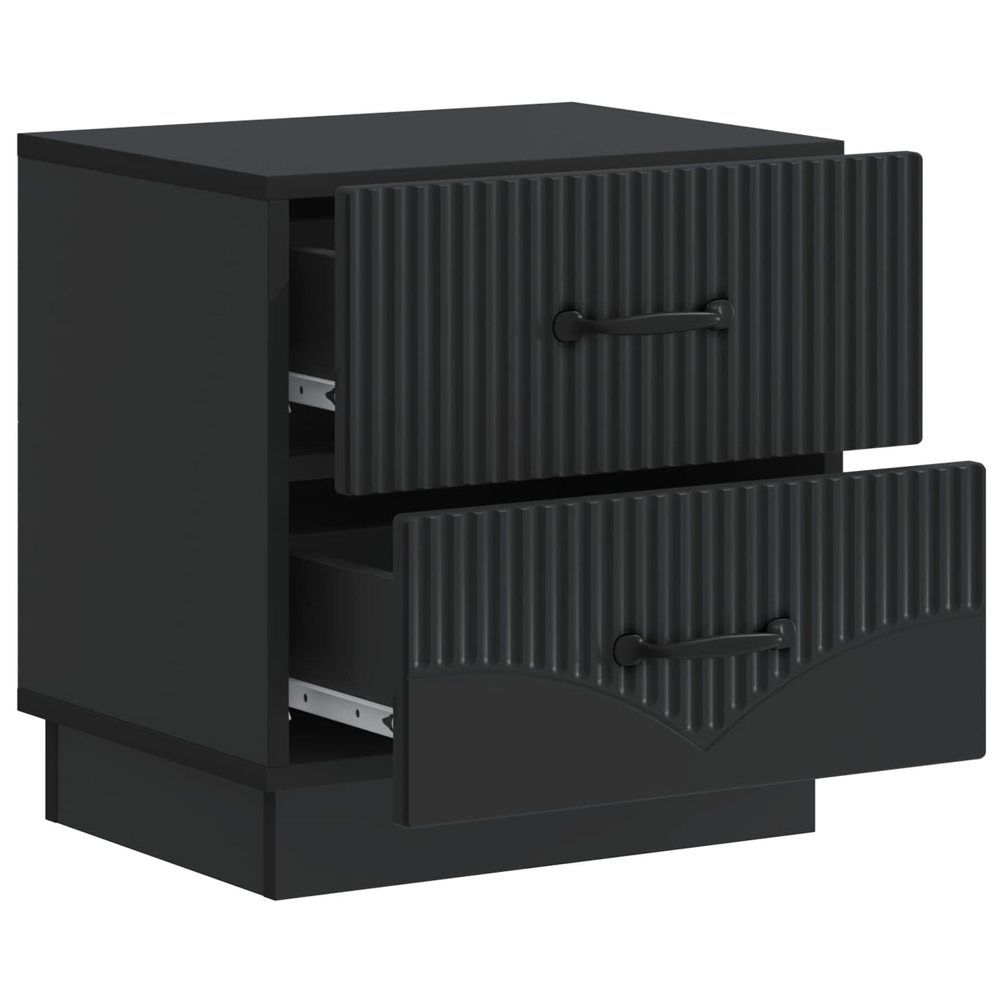 Bedside Cabinet 2 pcs Black 43 x 34.5 x 44.5 cm Engineered Wood