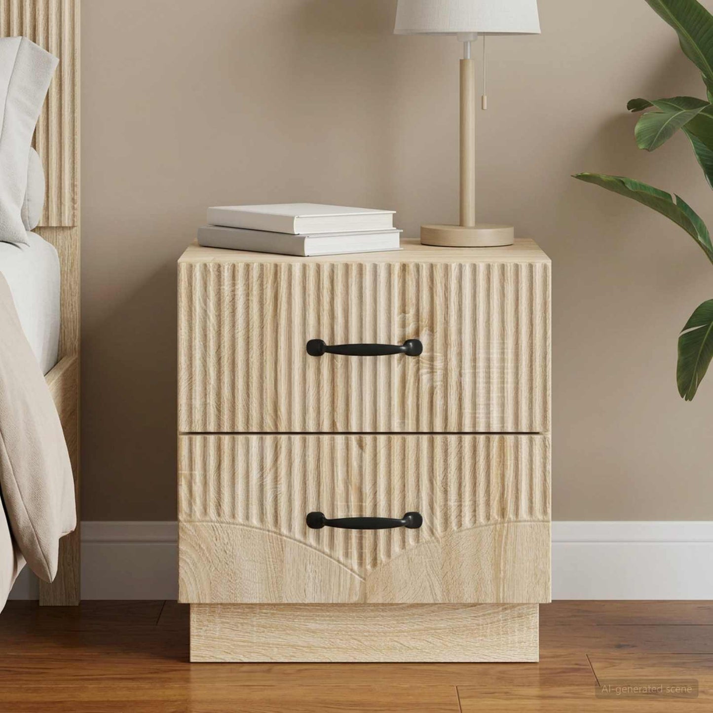 Bedside Cabinet Sonoma Oak 43 x 34.5 x 44.5 cm Engineered Wood