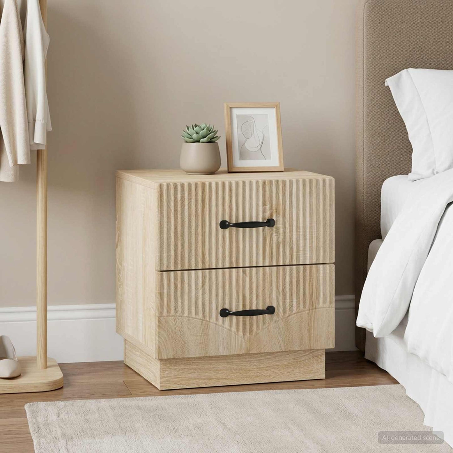 Bedside Cabinet 2 pcs Sonoma Oak 43 x 34.5 x 44.5 cm