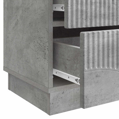 Bedside Cabinet with Drawer Concrete Grey 43 x 34.5 x 44.5 cm