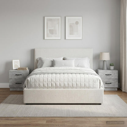 Bedside Cabinet 2 pcs Concrete Grey 43 x 34.5 x 44.5 cm