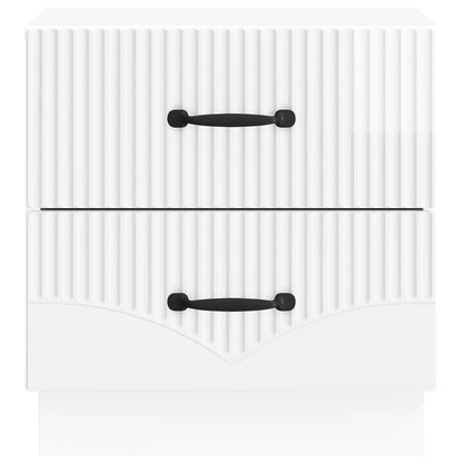 Bedside Cabinet High Gloss White 43 x 34.5 x 44.5 cm