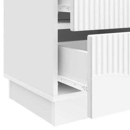 Bedside Cabinet 2 pcs High Gloss White 43 x 34.5 x 44.5 cm