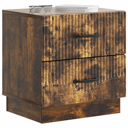 Bedside Cabinet Smoked Oak 43 x 34.5 x 44.5 cm Engineered Wood