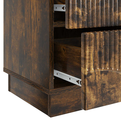 Bedside Cabinet 2 pcs Smoked Oak 43 x 34.5 x 44.5 cm