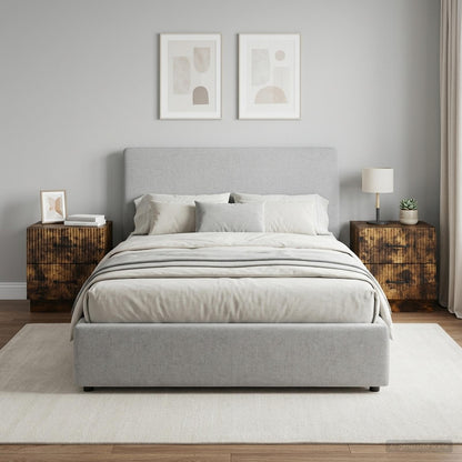 Bedside Cabinet 2 pcs Smoked Oak 43 x 34.5 x 44.5 cm