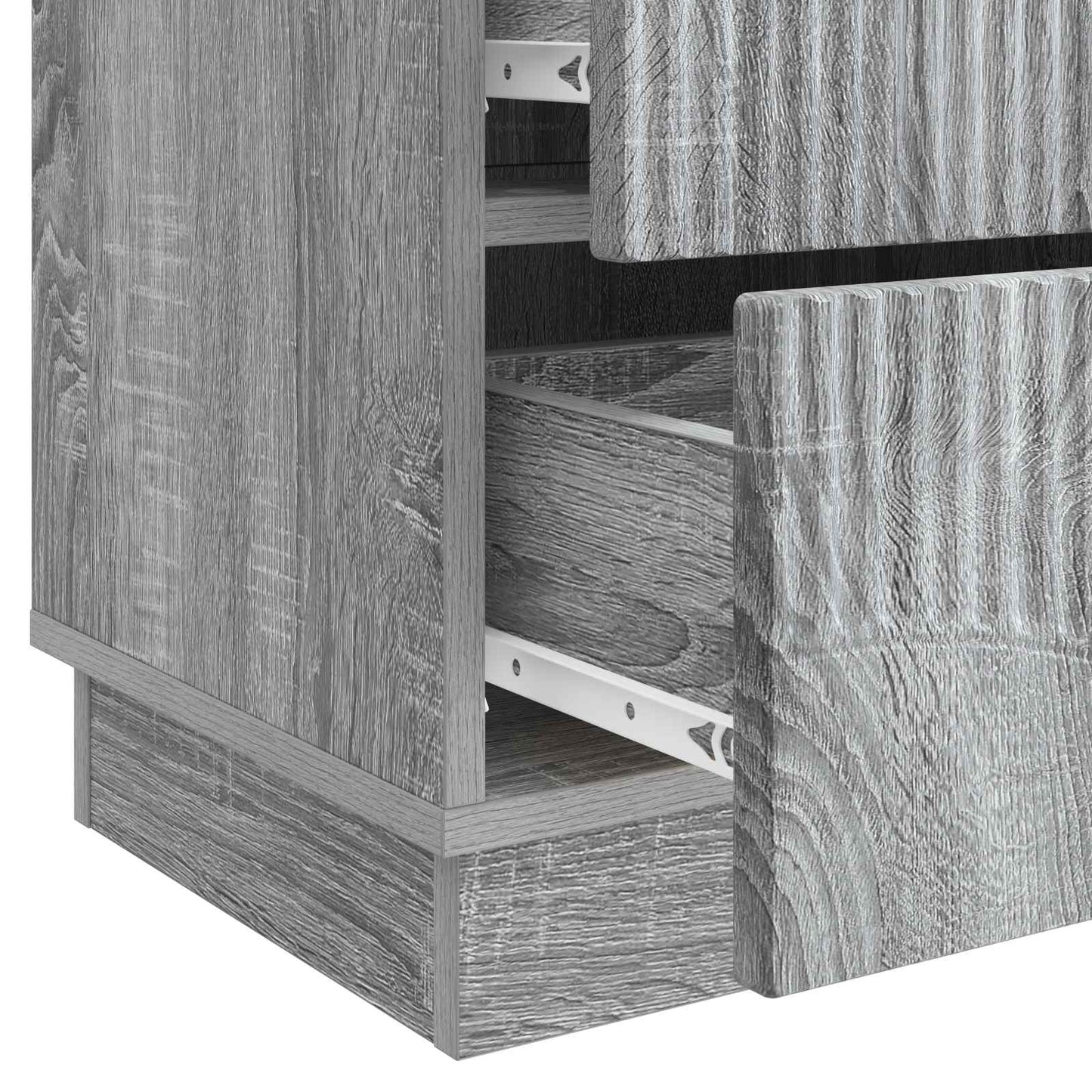 Bedside Cabinet 2 pcs Grey Sonoma 43 x 34.5 x 44.5 cm