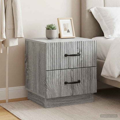 Bedside Cabinet 2 pcs Grey Sonoma 43 x 34.5 x 44.5 cm