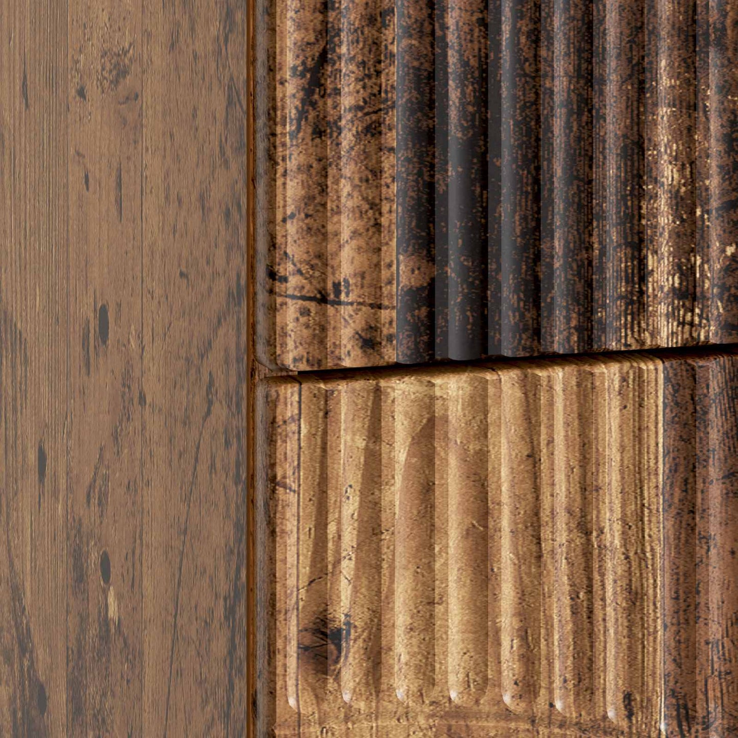 Bedside Cabinet Old Wood 43 x 34.5 x 44.5 cm Engineered Wood
