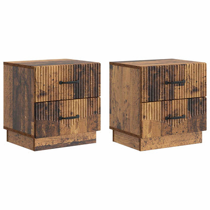Bedside Cabinet with Drawer 2 pcs Old Wood 43 x 34.5 x 44.5 cm
