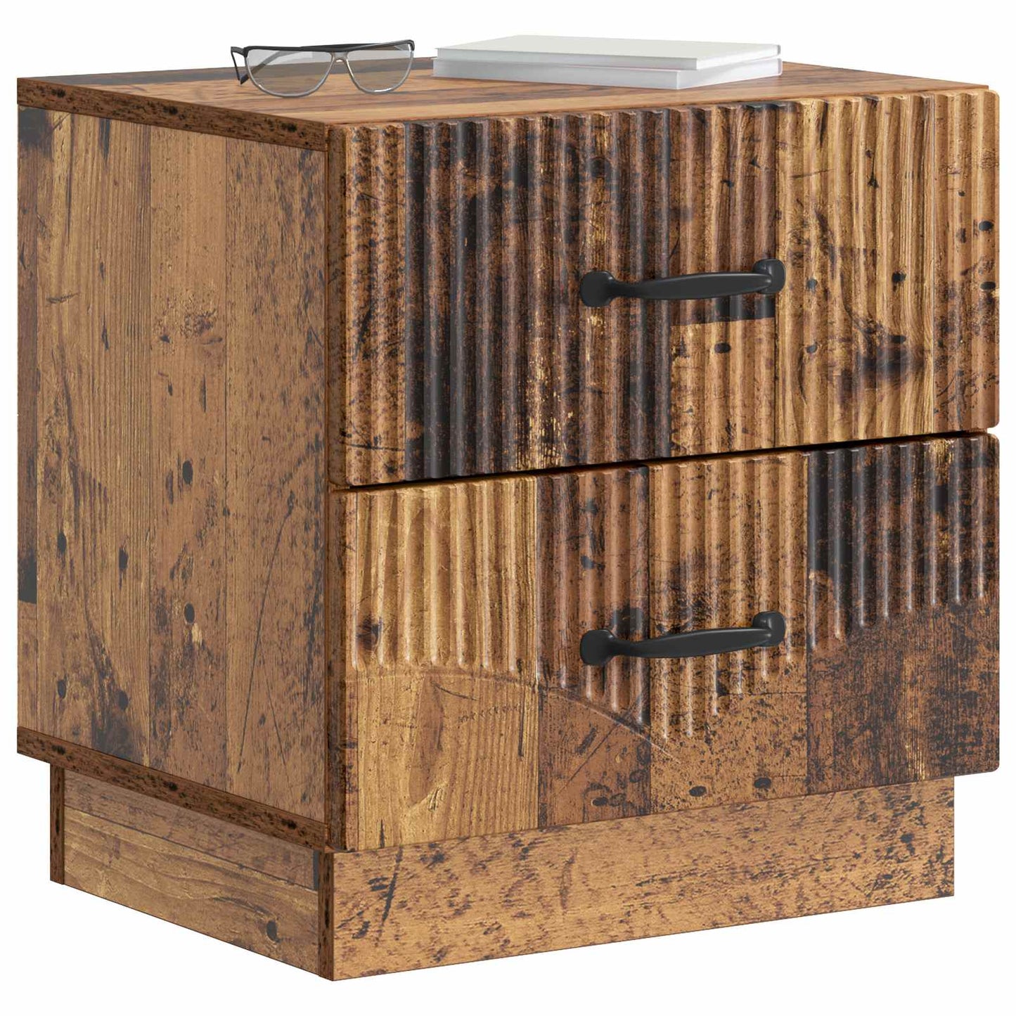 Bedside Cabinet with Drawer 2 pcs Old Wood 43 x 34.5 x 44.5 cm