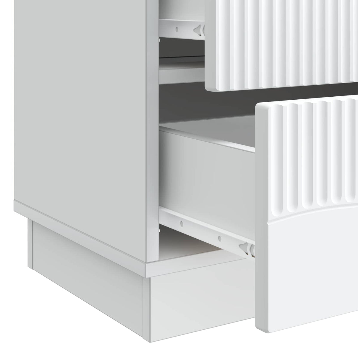 Bedside Cabinet White 62 x 34.5 x 44.5 cm Engineered Wood
