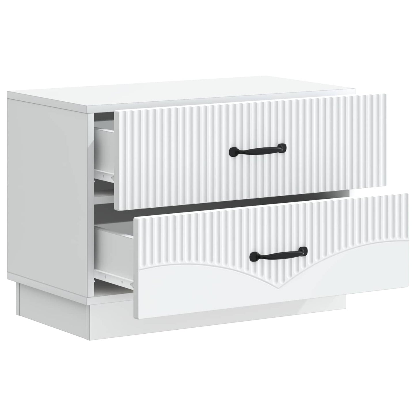 Bedside Cabinet White 62 x 34.5 x 44.5 cm Engineered Wood