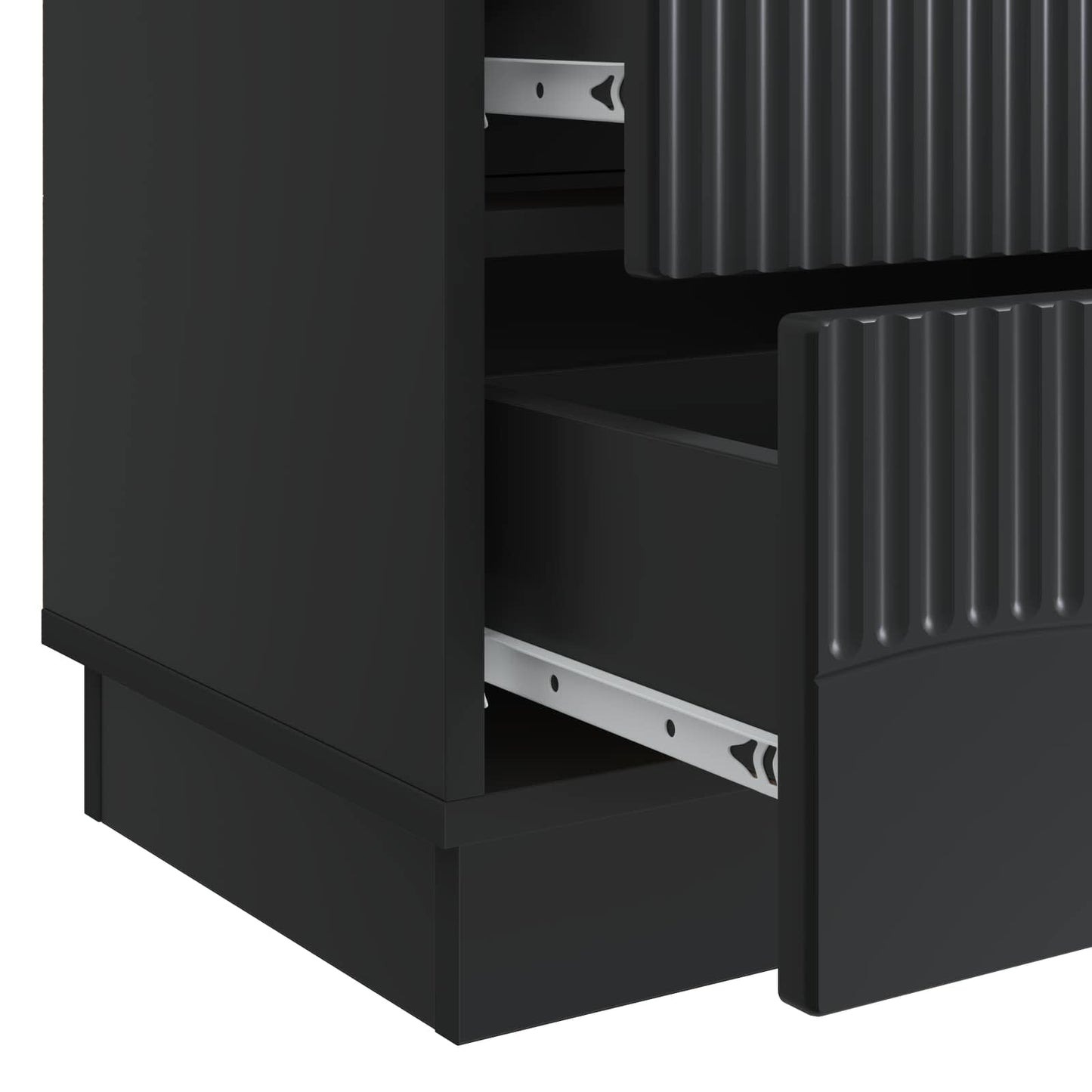 Bedside Cabinet Black 62 x 34.5 x 44.5 cm Engineered Wood