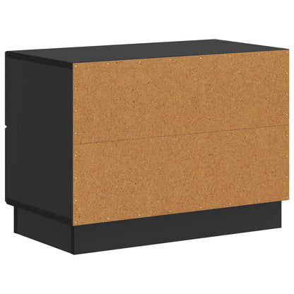 Bedside Cabinet Black 62 x 34.5 x 44.5 cm Engineered Wood
