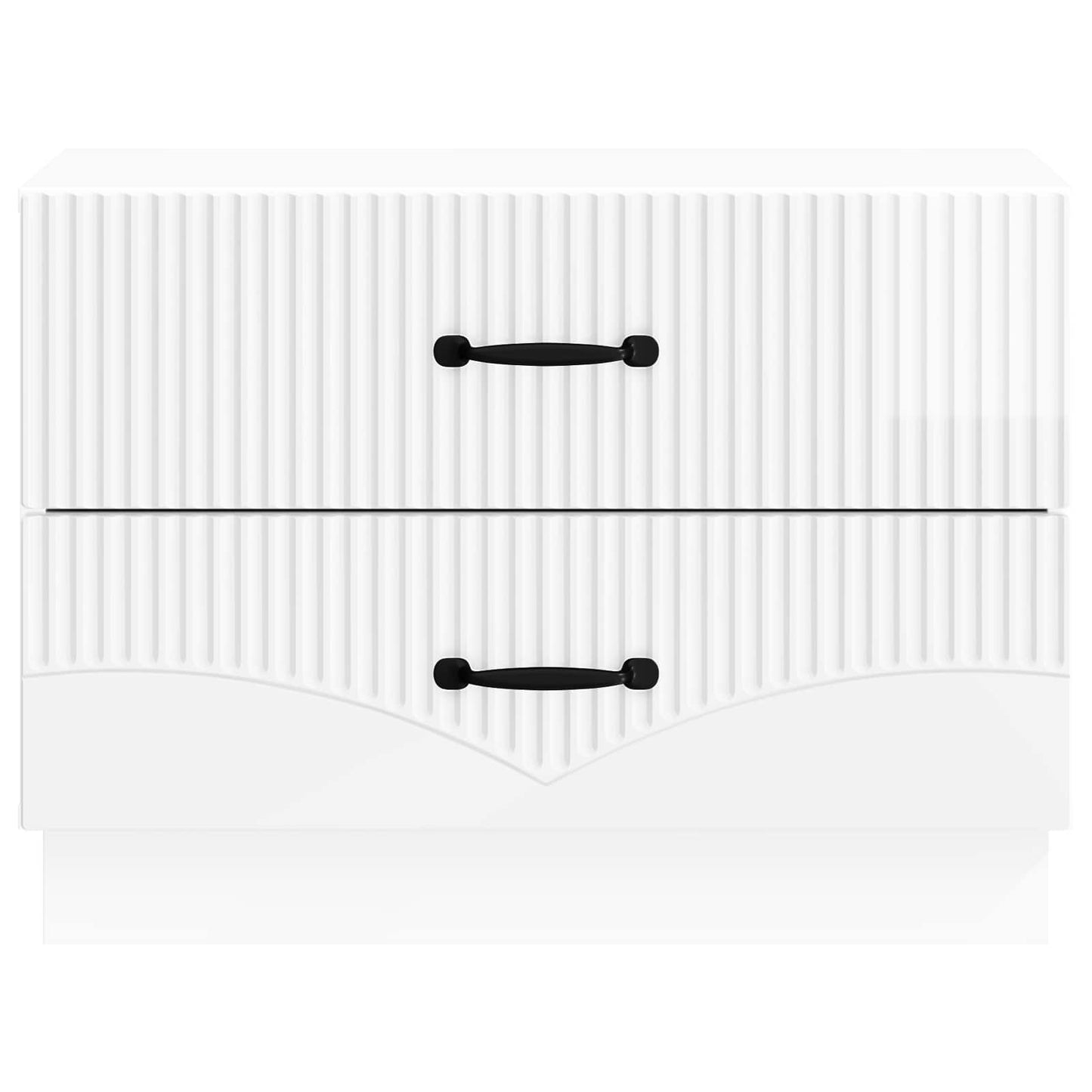 Bedside Cabinet High Gloss White 62 x 34.5 x 44.5 cm