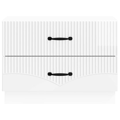 Bedside Cabinet High Gloss White 62 x 34.5 x 44.5 cm