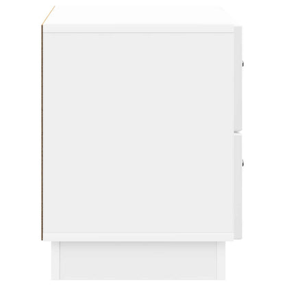Bedside Cabinet High Gloss White 62 x 34.5 x 44.5 cm