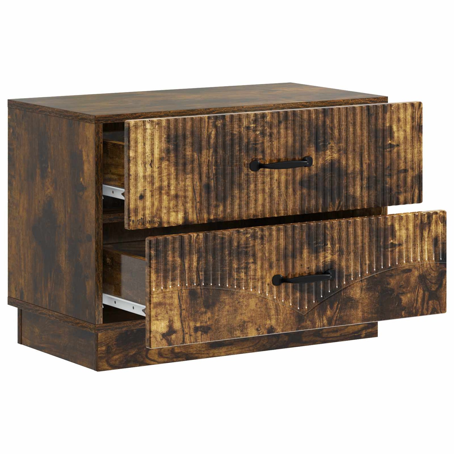 Bedside Cabinet Smoked Oak 62 x 34.5 x 44.5 cm Engineered Wood