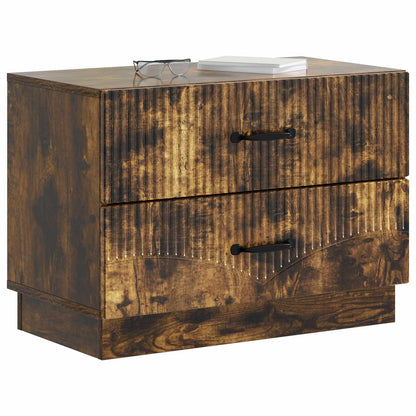 Bedside Cabinet Smoked Oak 62 x 34.5 x 44.5 cm Engineered Wood