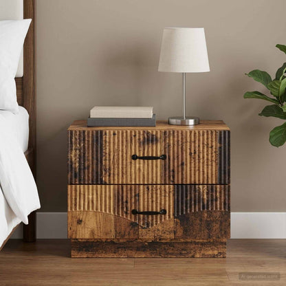 Bedside Cabinet Old Wood 62 x 34.5 x 44.5 cm Engineered Wood