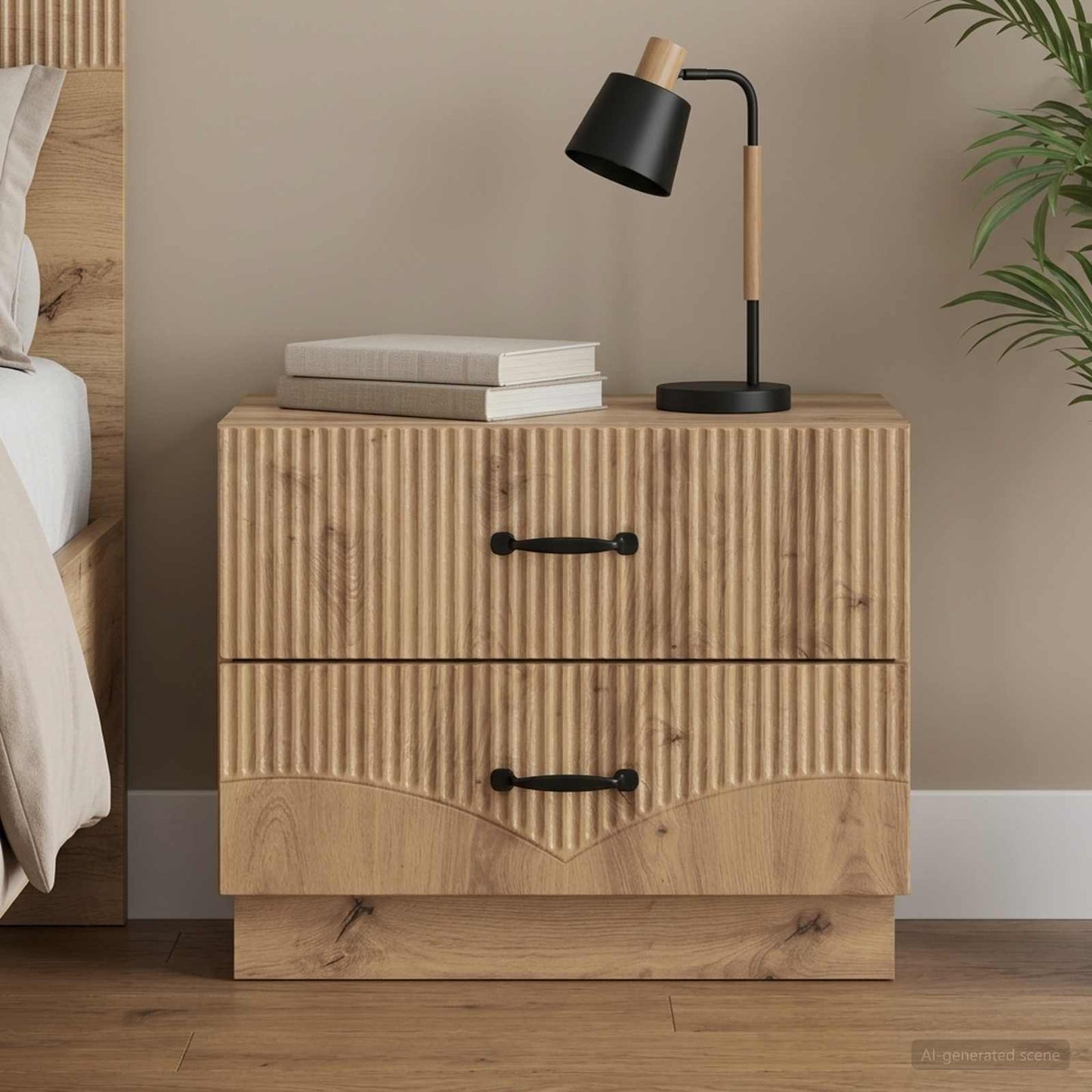 Bedside Cabinet Artisan Oak 62 x 34.5 x 44.5 cm Engineered Wood