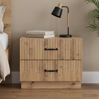 Bedside Cabinet Artisan Oak 62 x 34.5 x 44.5 cm Engineered Wood