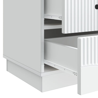 Bedside Cabinet White 43 x 41 x 63.5 cm Engineered Wood
