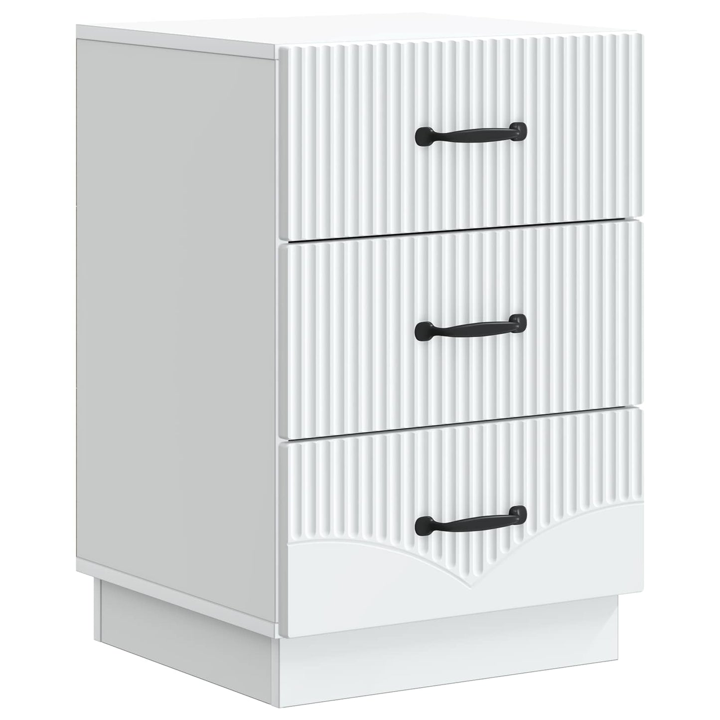 Bedside Cabinet White 43 x 41 x 63.5 cm Engineered Wood