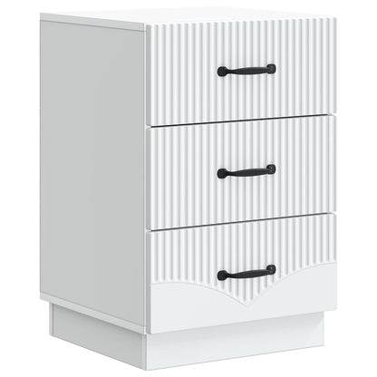 Bedside Cabinet White 43 x 41 x 63.5 cm Engineered Wood