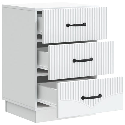 Bedside Cabinet White 43 x 41 x 63.5 cm Engineered Wood