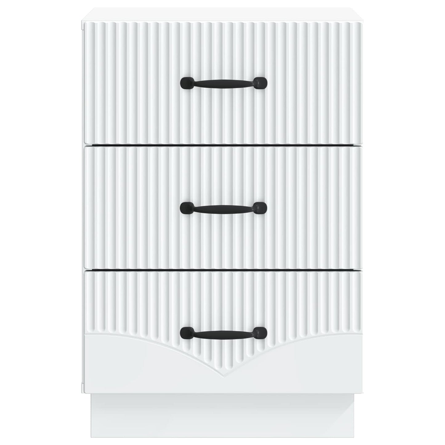 Bedside Cabinet White 43 x 41 x 63.5 cm Engineered Wood