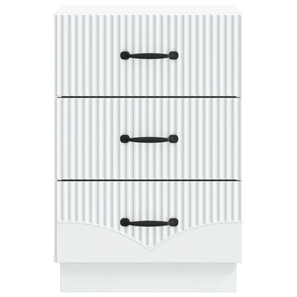 Bedside Cabinet White 43 x 41 x 63.5 cm Engineered Wood
