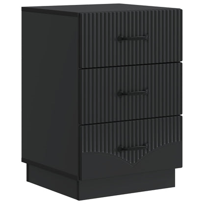 Bedside Cabinet Black 43 x 41 x 63.5 cm Engineered Wood