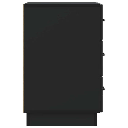 Bedside Cabinet Black 43 x 41 x 63.5 cm Engineered Wood