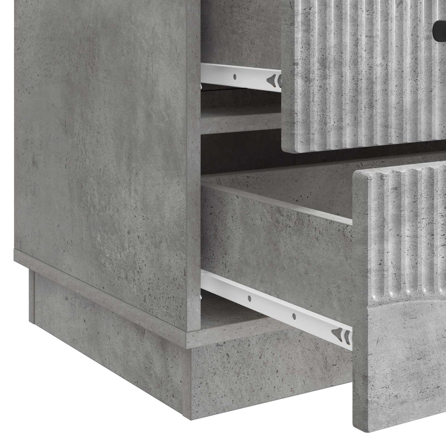 Bedside Cabinet Concrete Grey 43 x 41 x 63.5 cm Engineered Wood
