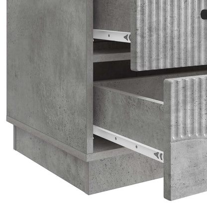 Bedside Cabinet Concrete Grey 43 x 41 x 63.5 cm Engineered Wood