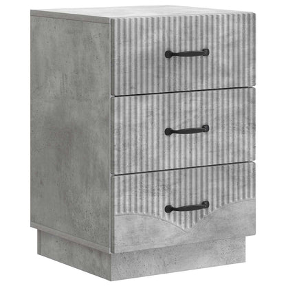 Bedside Cabinet Concrete Grey 43 x 41 x 63.5 cm Engineered Wood