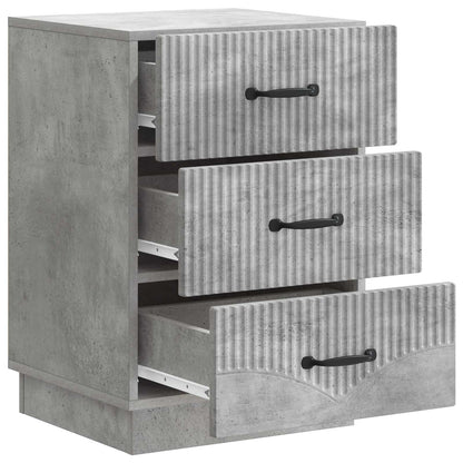 Bedside Cabinet Concrete Grey 43 x 41 x 63.5 cm Engineered Wood