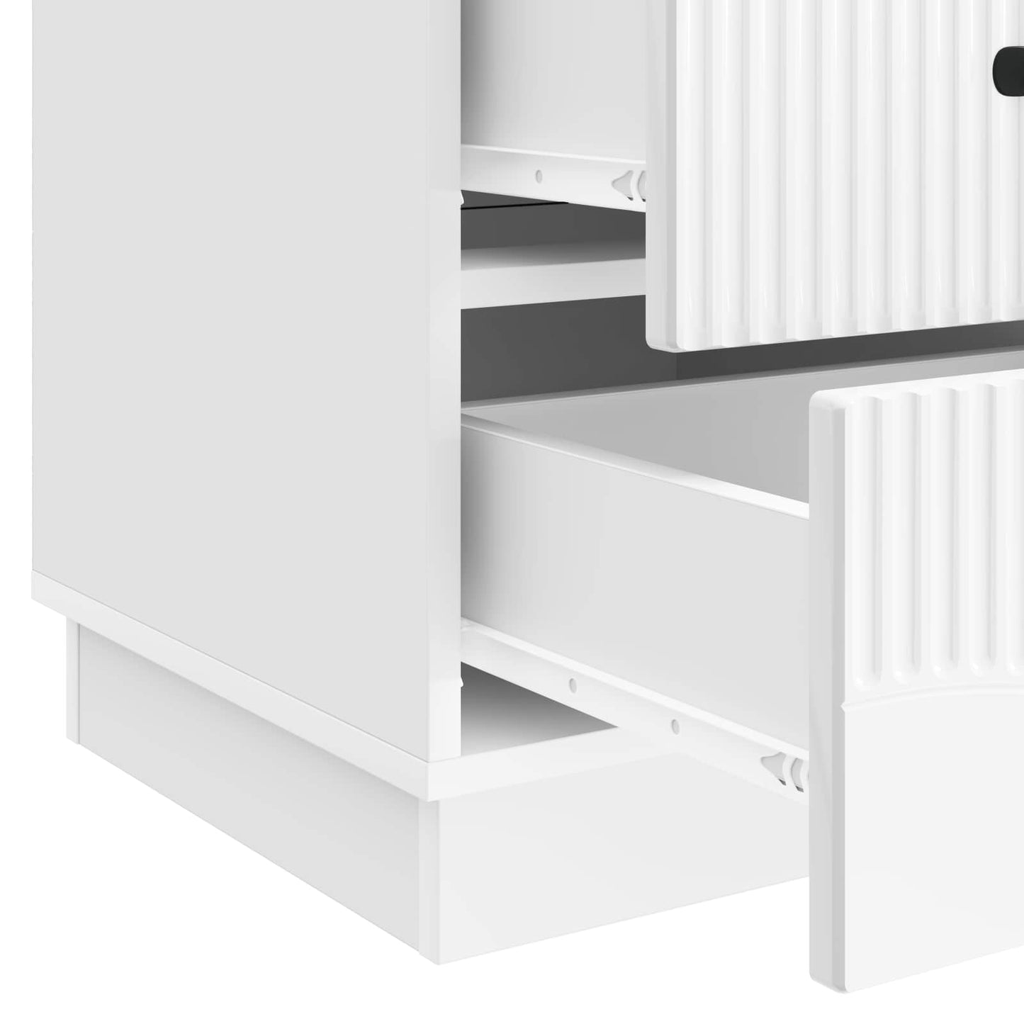 Bedside Cabinet with Drawer High Gloss White 43 x 41 x 63.5 cm