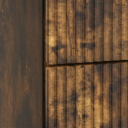Bedside Cabinet Smoked Oak 43 x 41 x 63.5 cm Engineered Wood