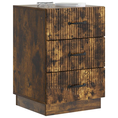 Bedside Cabinet Smoked Oak 43 x 41 x 63.5 cm Engineered Wood