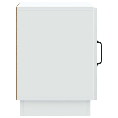 Bedside Table White 43 x 34.5 x 47 cm Engineered Wood