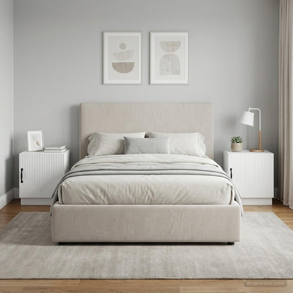 Bedside Table 2 pcs White 43 x 34.5 x 47 cm Engineered Wood