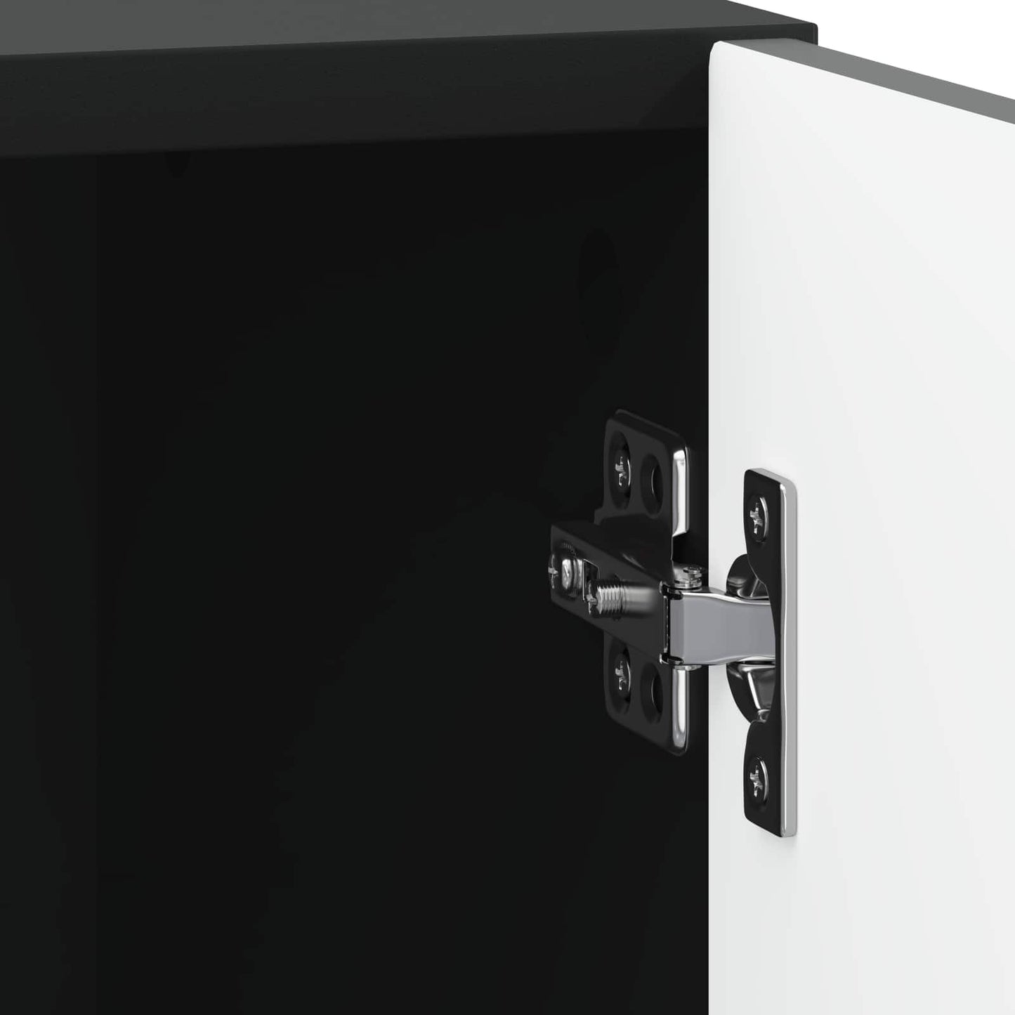 Bedside Table Black 43 x 34.5 x 47 cm Engineered Wood