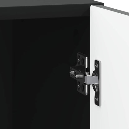 Bedside Table Black 43 x 34.5 x 47 cm Engineered Wood