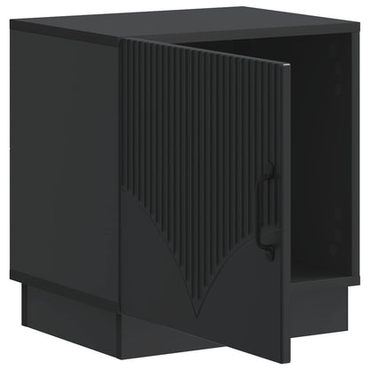 Bedside Table 2 pcs Black 43 x 34.5 x 47 cm Engineered Wood