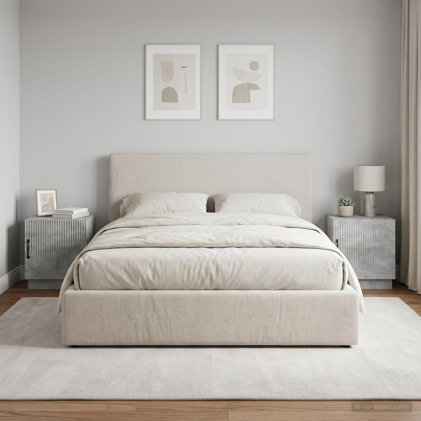 Bedside Table 2 pcs Concerte Grey 43 x 34.5 x 47 cm